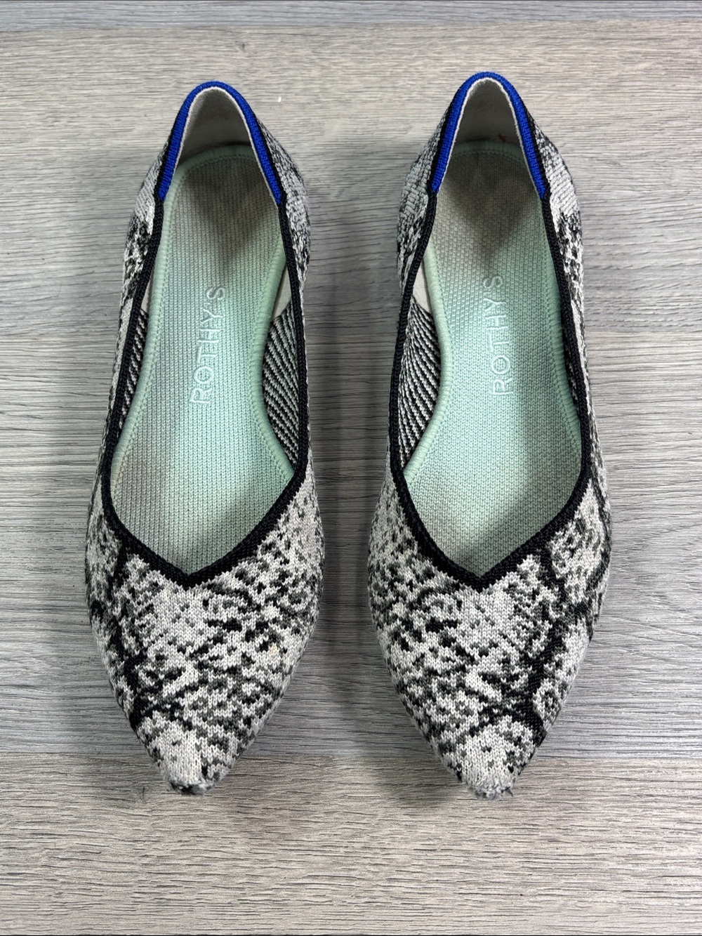 Rothy's The Point Python Print Ballet Flats - size 5
